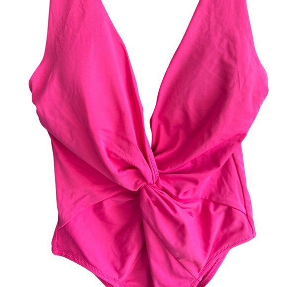 Victoria's Secret Forever V-Neck Plunge One Piece Swimsuit Womens Medium Pink - Picture 4 of 8
